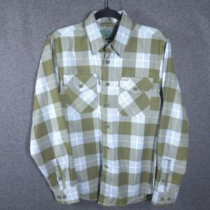 Dixxon Flannel Company Shirt Astoria Green Plaid Button-Up Long‎ Sleeve XS